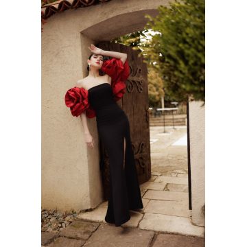 Rochie dama lunga cu capa