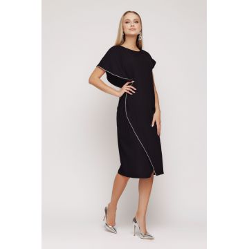 Rochie dama neagra cu drapaj