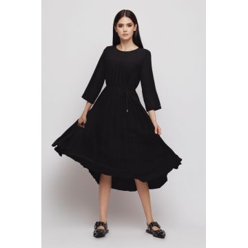 Rochie dama neagra plisata