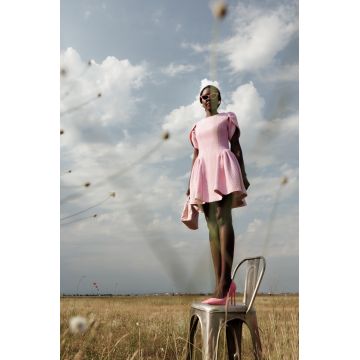 Rochie dama scurta roz