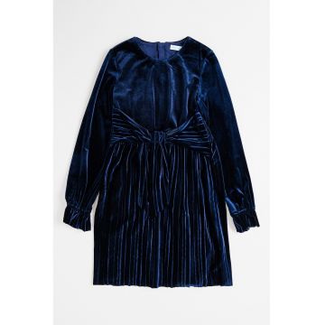 Rochie de catifea cu funda