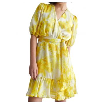 Rochie de dama  Balza cu imprimeu galben