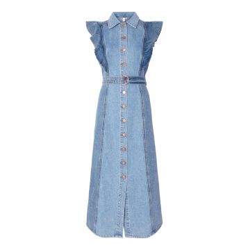 Rochie  denim albastru - bumbac organic - albastru