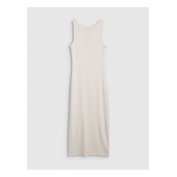 Rochie din tricot  alb - bumbac