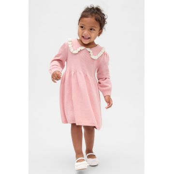 Rochie evazata cu guler Peter Pan