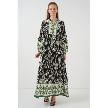 Rochie maxi  BDART - inchidere cu nasturi - textil - multicolor