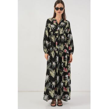 Rochie maxi -  BDART - inchidere cu nasturi - textil - multicolor