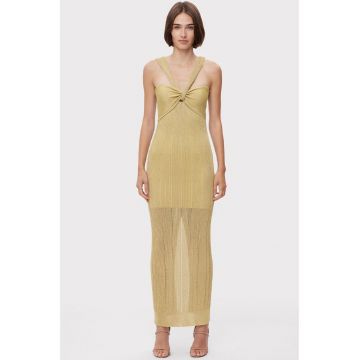 Rochie maxi cu aspect metalizat - prevazuta cu o dublura mini