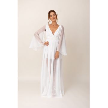 Rochie maxi cu decolteu in V