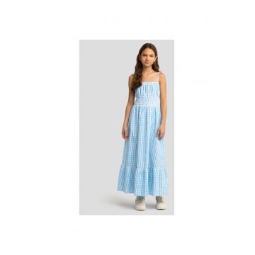 Rochie maxi cu imprimeu in carouri Mircela Rochie maxi cu imprimeu in carouri Mircela
