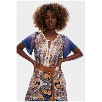 Rochie maxi cu imprimeuri variate Xennia