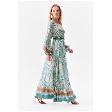 Rochie maxi cu model abstract Anex