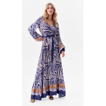 Rochie maxi cu model abstract Anex