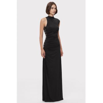 Rochie maxi - cu un umar decupat si detalii metalice