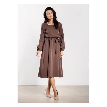 Rochie midi cu elastic in talie