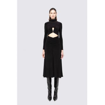 Rochie midi cu maneci lungi