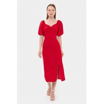 Rochie midi cu maneci medii