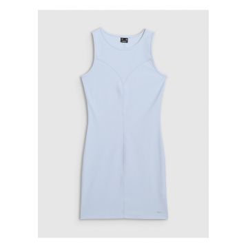 Rochie midi  din tricot - albastru - pentru femei