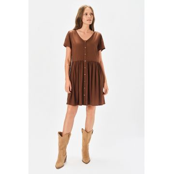 Rochie mini evazata cu decolteu in V Rochie mini evazata cu decolteu in V