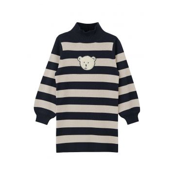 Rochie-pulover lejera cu dungi