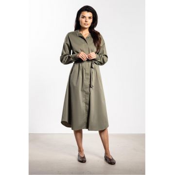 Rochie tip camasa lejera cu maneci cazute