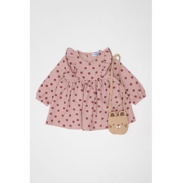 Set de rochie evazata si geanta crossbody