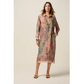 Rochie-camasa cu model si slituri laterale