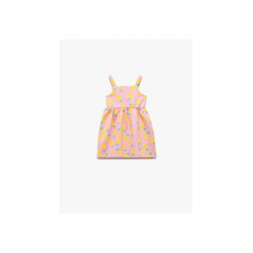 Rochie cu barete multiple - din amestec de bumbac