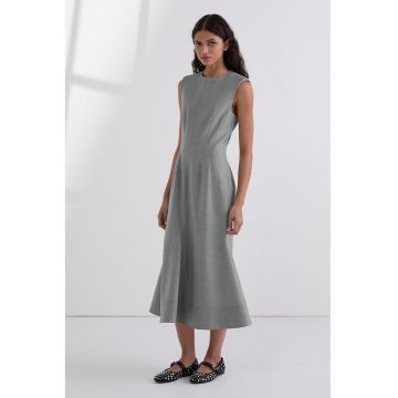 Rochie cu croiala in A din amestec de lana - fara maneci