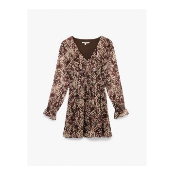 Rochie cu decolteu in V - model si maneci lungi