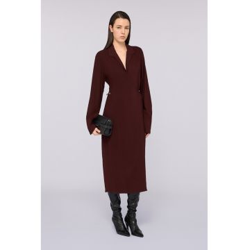 Rochie cu decolteu in V si maneci lungi