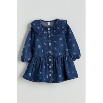 Rochie din denim cu model floral