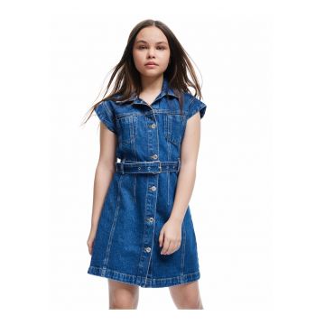 Rochie din denim cu o curea