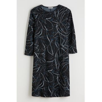 Rochie dreapta cu imprimeu