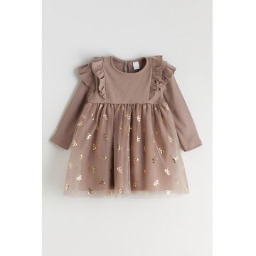 Rochie evazata cu volane