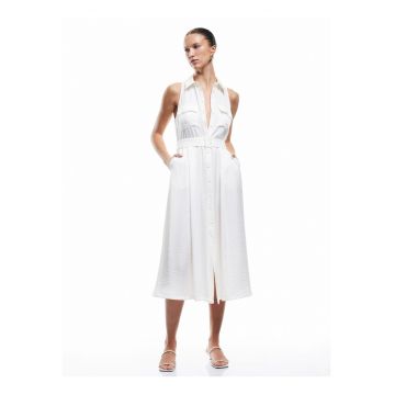 Rochie fara maneci cu buzunare laterale