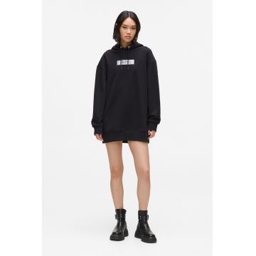 Rochie-hanorac scurta cu imprimeu logo