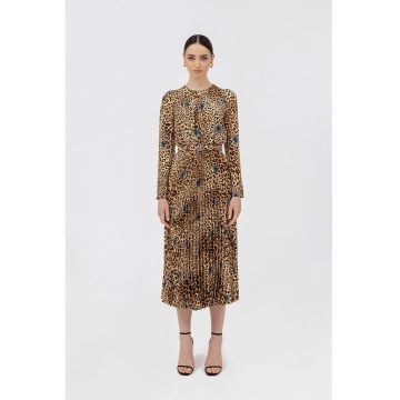 Rochie lunga cu animal print