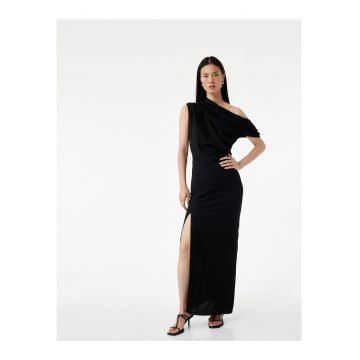 Rochie maxi cu decolteu pe un umar