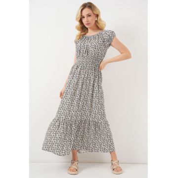Rochie maxi  floral - textil