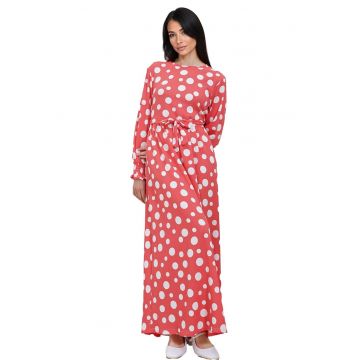 Rochie maxi -  Tricot Roz aprins -