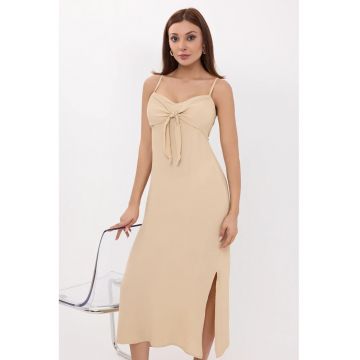 Rochie midi -  Bej - Viscoza