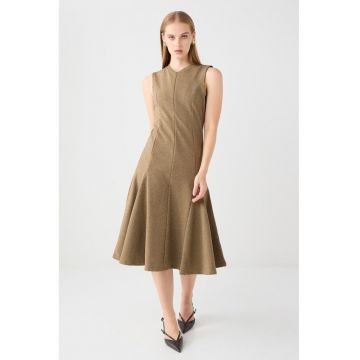 Rochie midi cu fenta cu fermoar