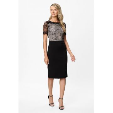 Rochie midi cu strat exterior de dantela