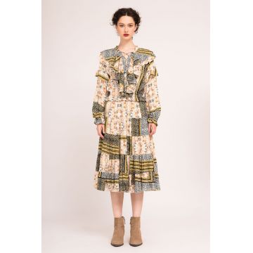 Rochie midi cu volane