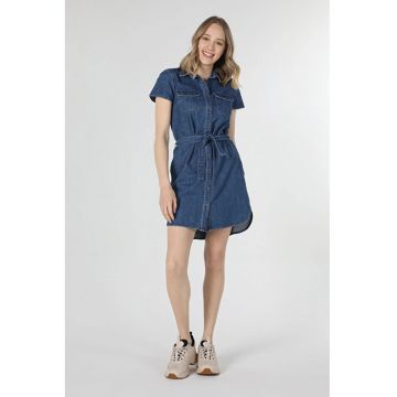 Rochie mini evazata din denim
