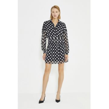 Rochie scurta cu croiala in A