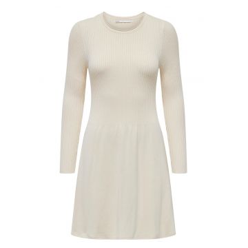 Rochie tricotata de dama -  Ecru - 80% viscoza - 20% nailon -