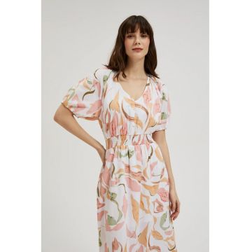 Rochie Alba cu Flori