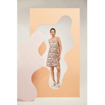 Rochie cu bretele cu model